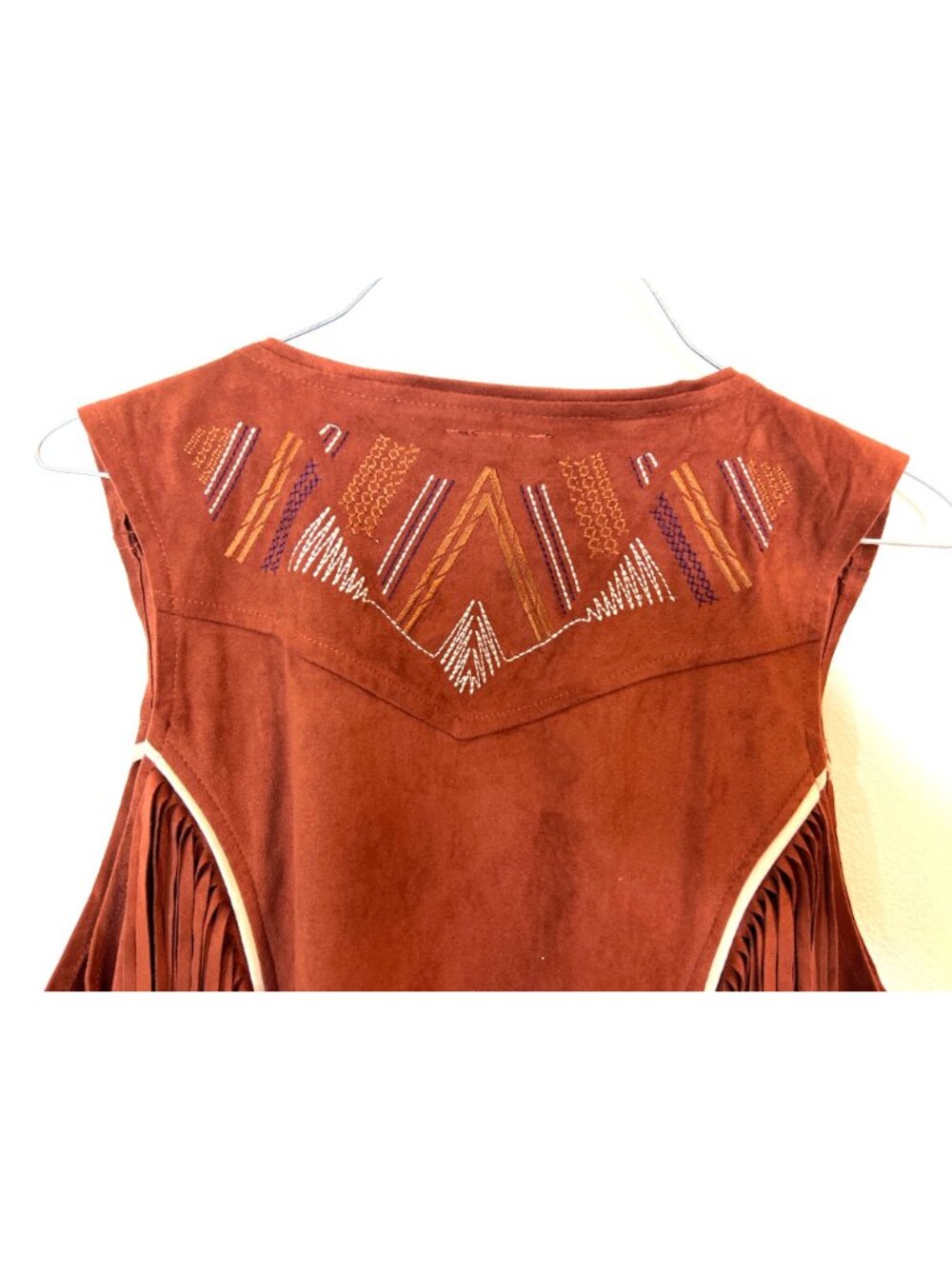 Shyanne XXL Suede Like Vest Embroidery Country Western Festival Cowboy Ranch - Picture 6 of 6
